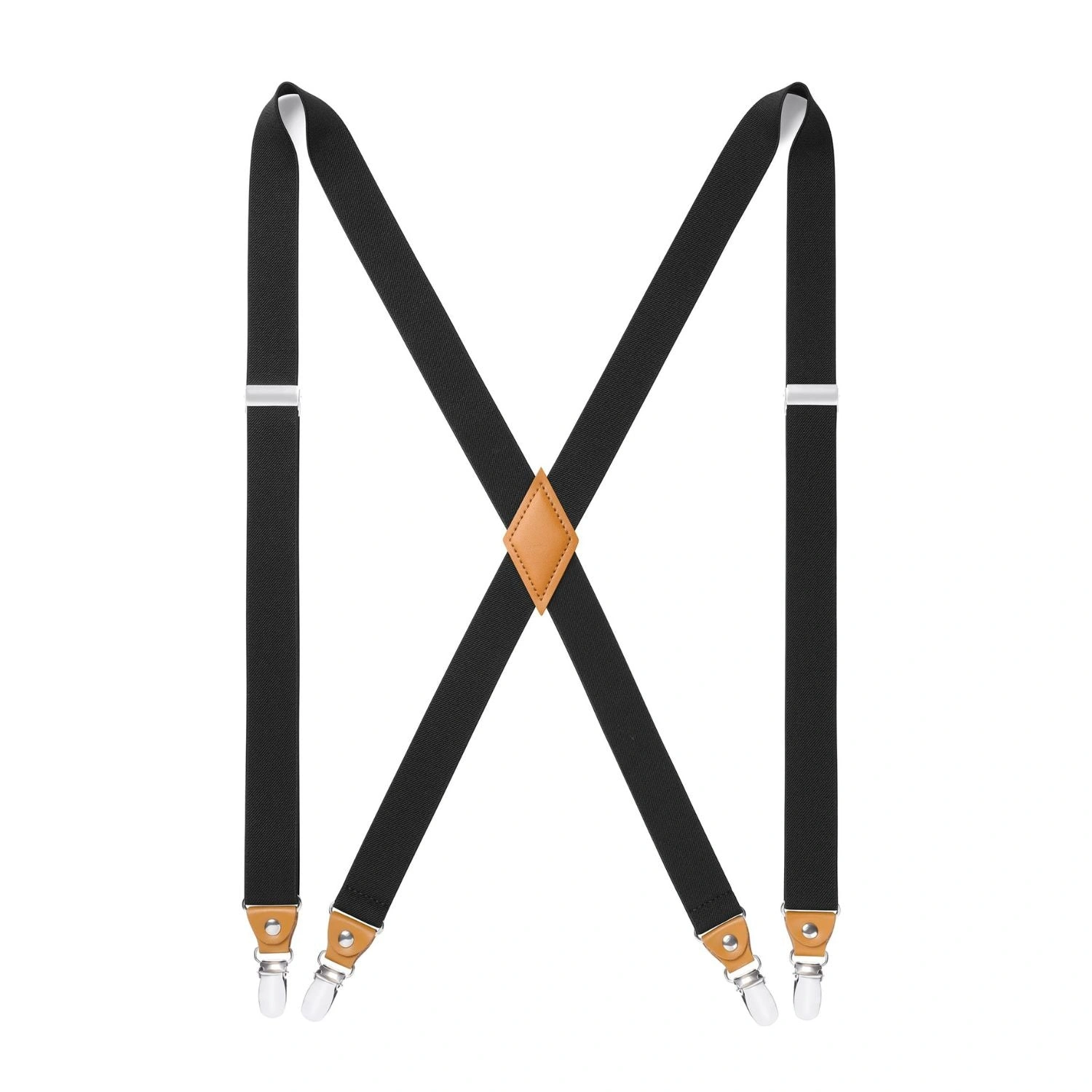 Bretelle Nere Regolabili da 1 pollice con 4 clip: Eleganza Classica per Ogni Outfit!